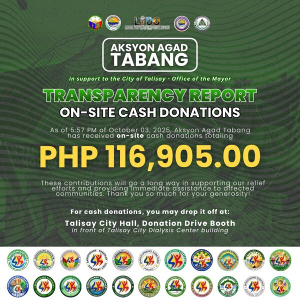 Bangon, Cebu! Updates on Received Donations