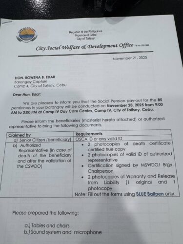 π’ SOCIAL PENSION PAY-OUT ANNOUNCEMENT